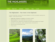 Tablet Screenshot of highlanders.cameronhighlands.com